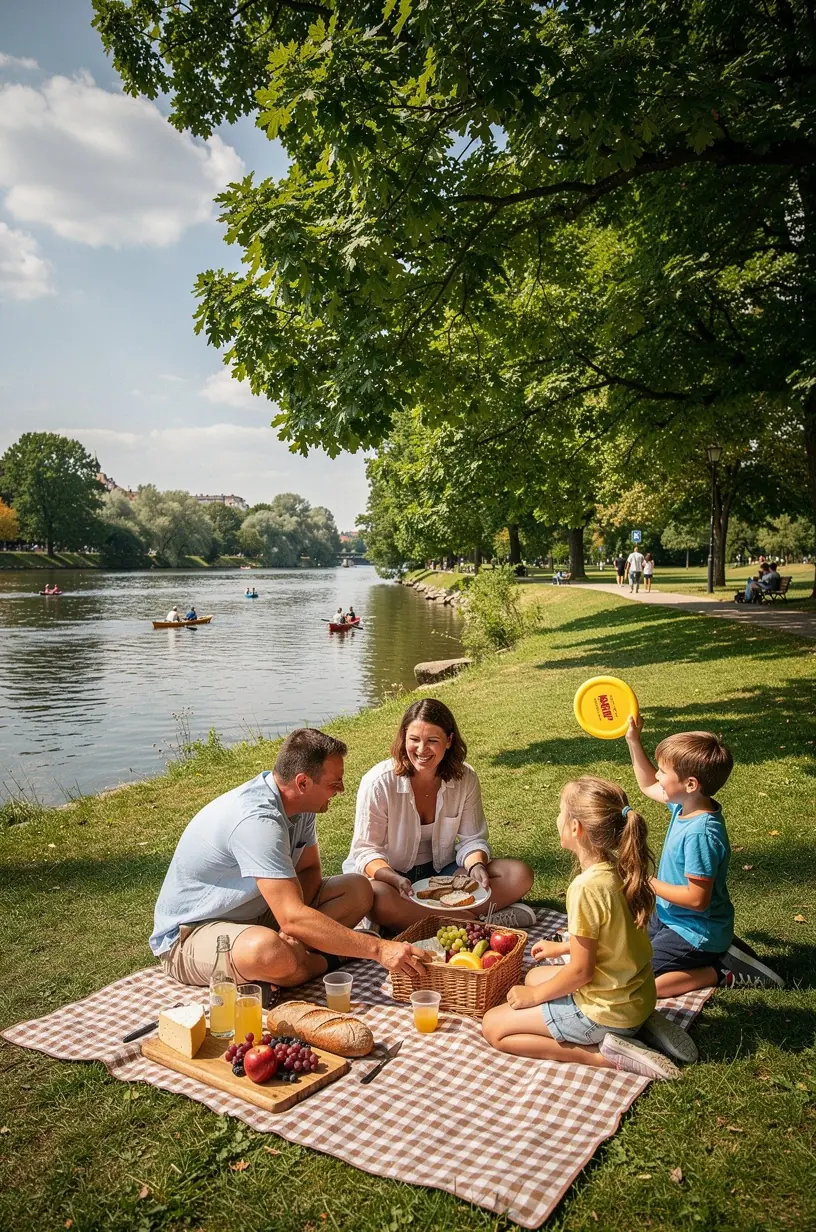 Person selecting a commuter bike in a park.